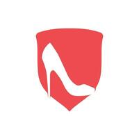 High heels logo design. Fashion and Feminine logo design template. vector