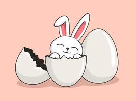 Cute Bunny Eggs - Rabbit Easter Egg vector