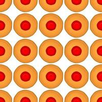 Pattern homemade cookie different taste in pastry biscuit vector