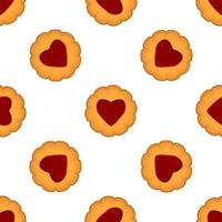 Pattern homemade cookie different taste in pastry biscuit vector