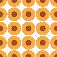 patrón de galletas caseras de diferentes sabores en galletas de pastelería vector