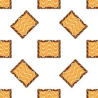 patrón de galletas caseras de diferentes sabores en galletas de pastelería vector