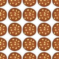 Pattern homemade cookie different taste in pastry biscuit vector