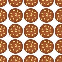 Pattern homemade cookie different taste in pastry biscuit vector