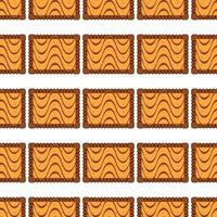 Pattern homemade cookie different taste in pastry biscuit vector