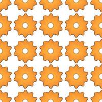 Pattern homemade cookie different taste in pastry biscuit vector