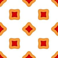 Pattern homemade cookie different taste in pastry biscuit vector