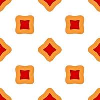 Pattern homemade cookie different taste in pastry biscuit vector