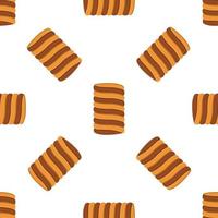 Pattern homemade cookie different taste in pastry biscuit vector