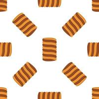 Pattern homemade cookie different taste in pastry biscuit vector