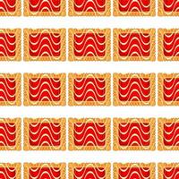 Pattern homemade cookie different taste in pastry biscuit vector