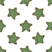 Pattern homemade cookie different taste in pastry biscuit vector