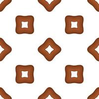 Pattern homemade cookie different taste in pastry biscuit vector