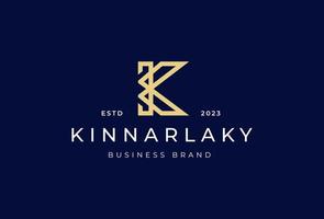 Creative letter K minimalist logo design concept. Initial symbol for corporate business identity. Alphabet vector element