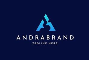 Creative letter A monogram gradient logo design concept. Initial symbol for corporate business identity. Alphabet vector element