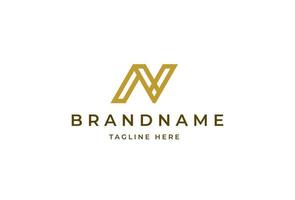 Creative letter N monogram logo design concept. Initial symbol for corporate business identity. Alphabet vector element