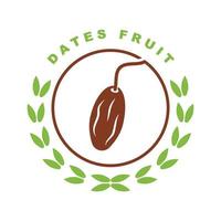 Dates logo food graphic design element template for muslim holidays inspiration vector