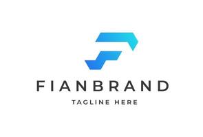 Creative letter F gradient modern logo design concept. Initial symbol for corporate business identity. Alphabet vector element