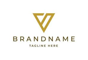 Creative letter V minimalist logo design concept. Initial symbol for corporate business identity. Alphabet vector element