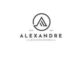 Creative letter A minimalist logo design concept. Initial symbol for corporate business identity. Alphabet vector element