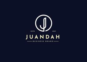 Creative letter J minimalist logo design concept. Initial symbol for corporate business identity. Alphabet vector element