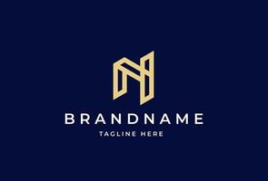 Creative letter N monogram logo design concept. Initial symbol for corporate business identity. Alphabet vector element