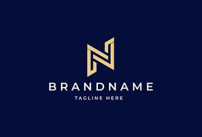 Creative letter N minimalist logo design concept. Initial symbol for corporate business identity. Alphabet vector element