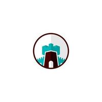 castle logo design inspiration with creative template vector