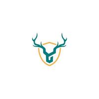 deer head vector logo design