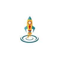 rocket vector icon logo design