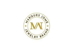 Initial letter M W logo vintage style design concept. Initial symbol for brand corporate business identity. Alphabet vector element