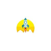 rocket vector icon logo design
