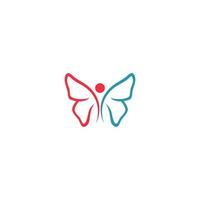 butterfly abstract line logo design, butterfly logo vector