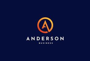 Creative letter A monogram elegant logo design concept. Initial symbol for corporate business identity. Alphabet vector element