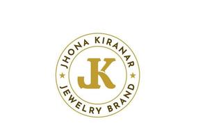 Initial letter J K logo vintage style design concept. Initial symbol for brand corporate business identity. Alphabet vector element