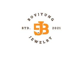 Initial letter BJ logo vintage style design concept. Initial symbol for brand corporate business identity. Alphabet vector element