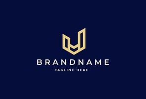Creative letter U minimalist logo design concept. Initial symbol for corporate business identity. Alphabet vector element