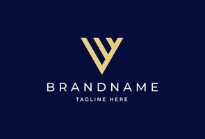 Creative letter V minimalist logo design concept. Initial symbol for corporate business identity. Alphabet vector element