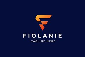 Creative letter F modern gradient logo design concept. Initial symbol for corporate business identity. Alphabet vector element
