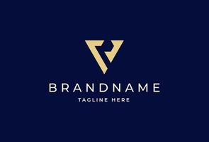 Creative letter V minimalist logo design concept. Initial symbol for corporate business identity. Alphabet vector element