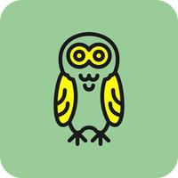 Snowy Owl Vector Icon Design