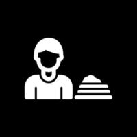 Man Washing Dishes Vector Icon Design