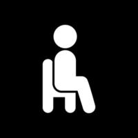 Sitting Vector Icon Design