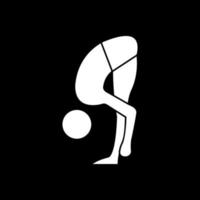 Forward Bend Pose Vector Icon Design