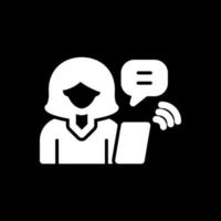 Woman Talking on Call Vector Icon Design