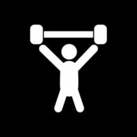 Weight Lifting Person Vector Icon Design