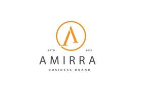 Creative letter A minimalist logo design concept. Initial symbol for corporate business identity. Alphabet vector element