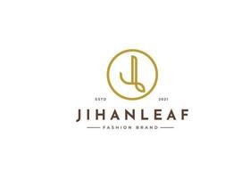 Creative letter J minimalist logo design concept. Initial symbol for corporate business identity. Alphabet vector element