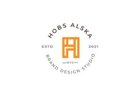 Creative letter H simple elegant logo design concept. Initial symbol for corporate business identity. Alphabet vector element