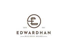 Creative letter E simple elegant logo design concept. Initial symbol for corporate business identity. Alphabet vector element